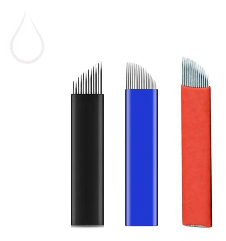 25 Lâminas Flex Fine Para Tebori Microblanding Nano 0,18 Mm