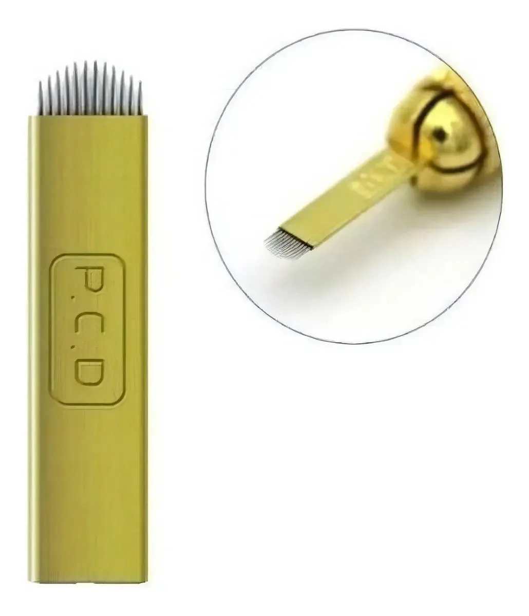 Kit Lâminas Tebori U Hard Agulha Microblading 0,25mm 10unid