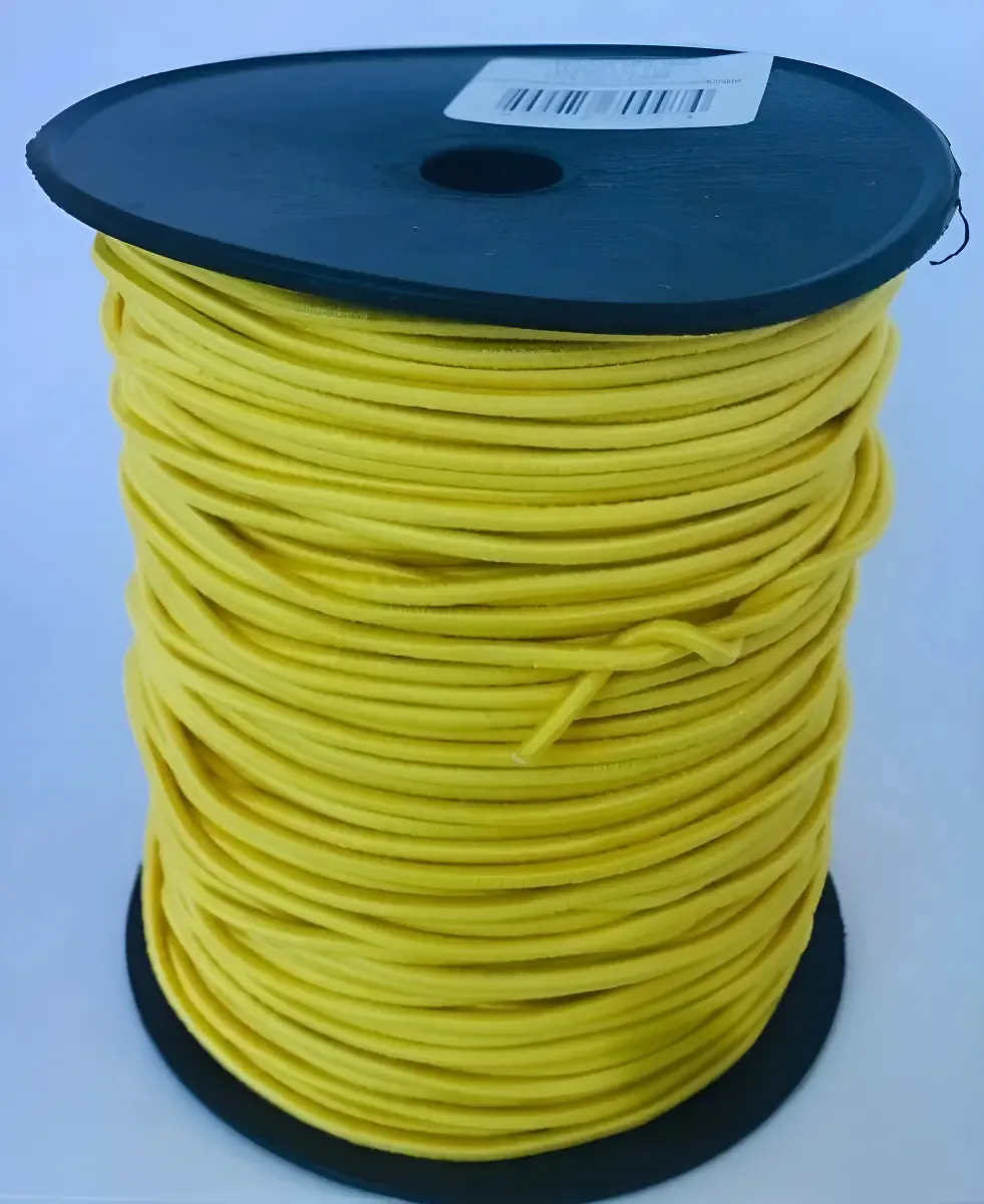 Elástico Roliço 2,5mm Amarelo Para Máscaras Marca Nacional 100m