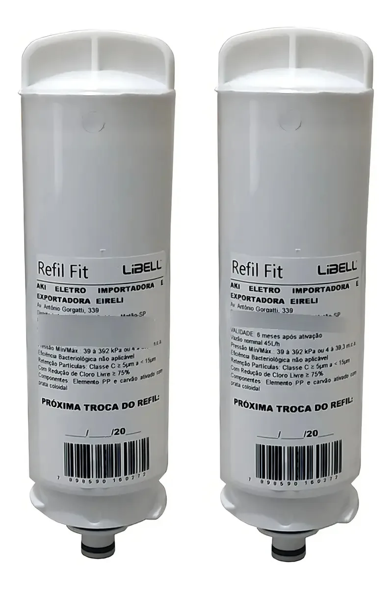Kit 2 Filtro Refil Libell Purificador Água Acquafit