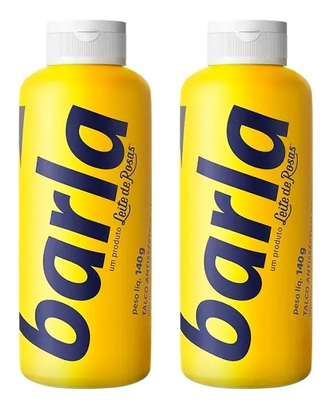 2x Talco Antisséptico Barla Pés E Axilas Livres De Odor 140g