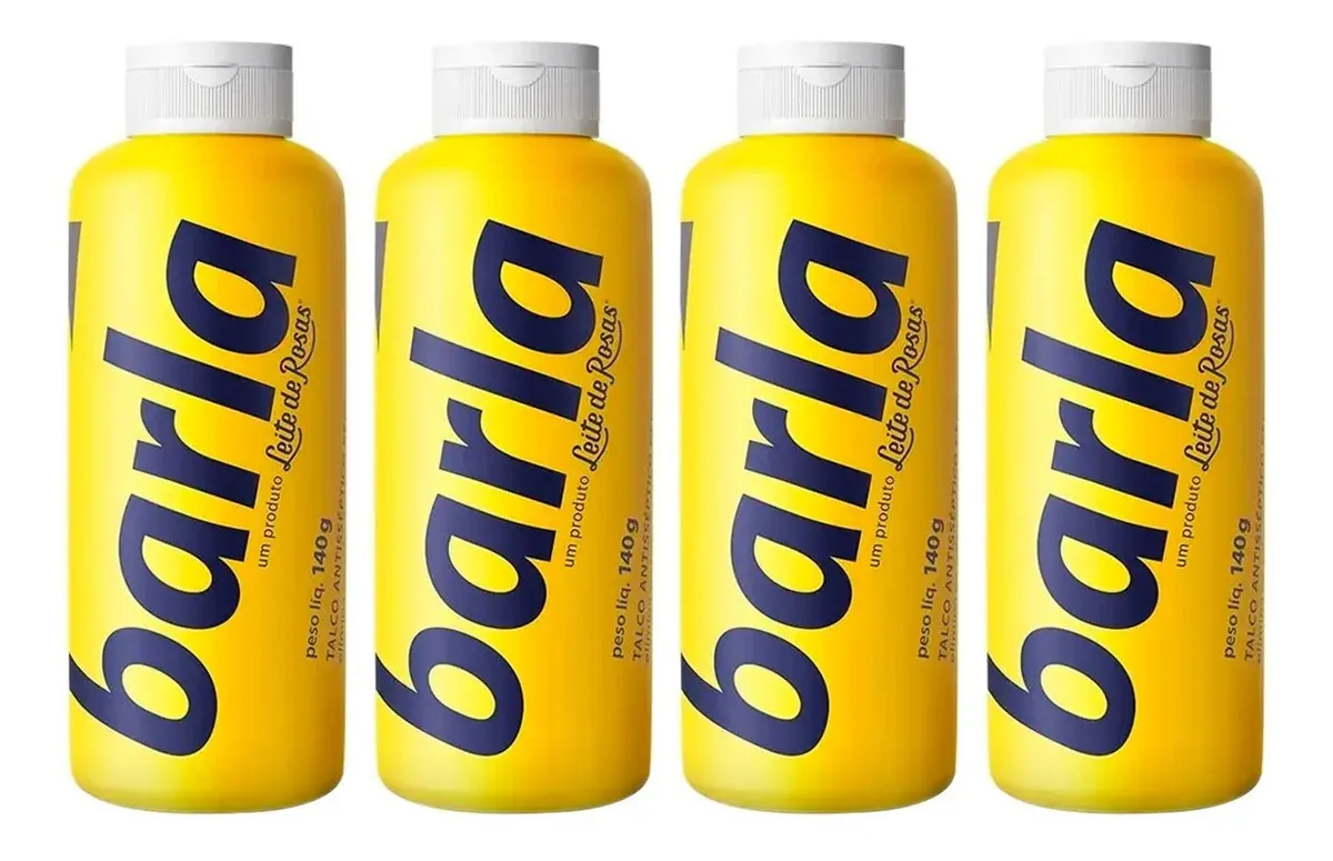 4 Talco Polvilho Antisséptico Barla Perfumado P/ Os Pés 140g