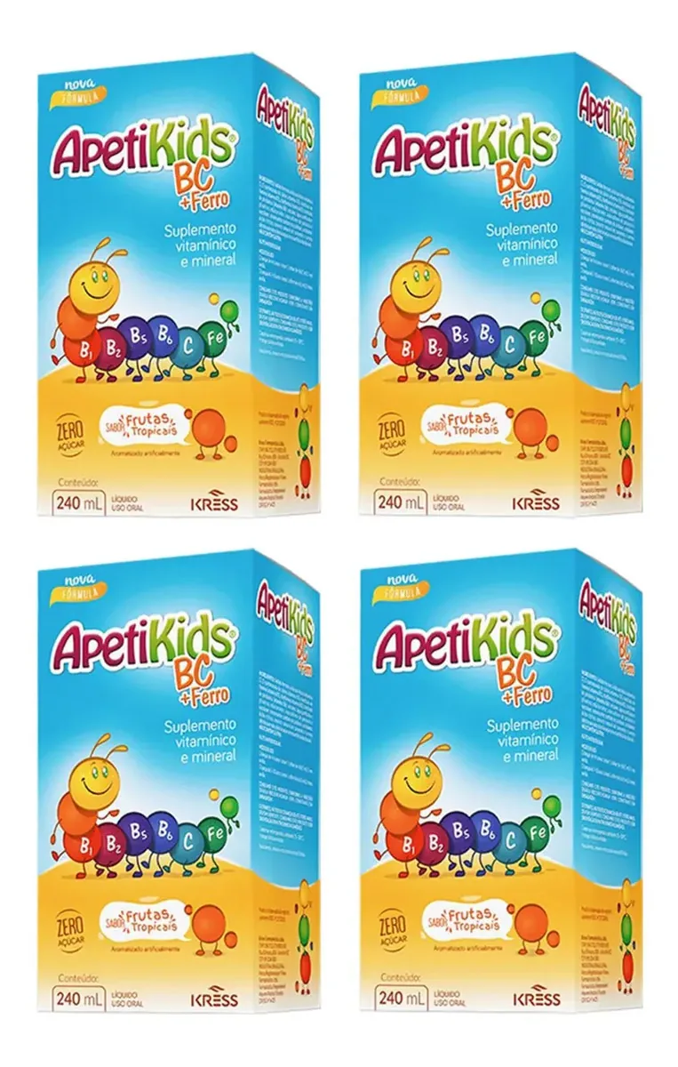 4 Apetikids Para Crianças Com Maus Hábitos Alimentares 240ml