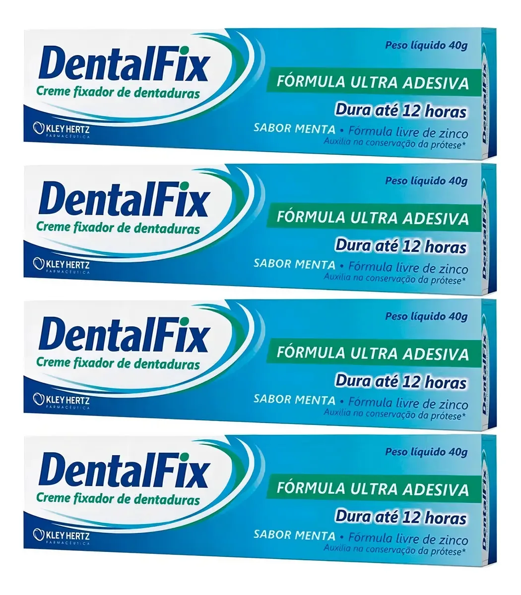 Pasta de dentes Kley Hertz Creme dental em creme pacote x 4 40 g