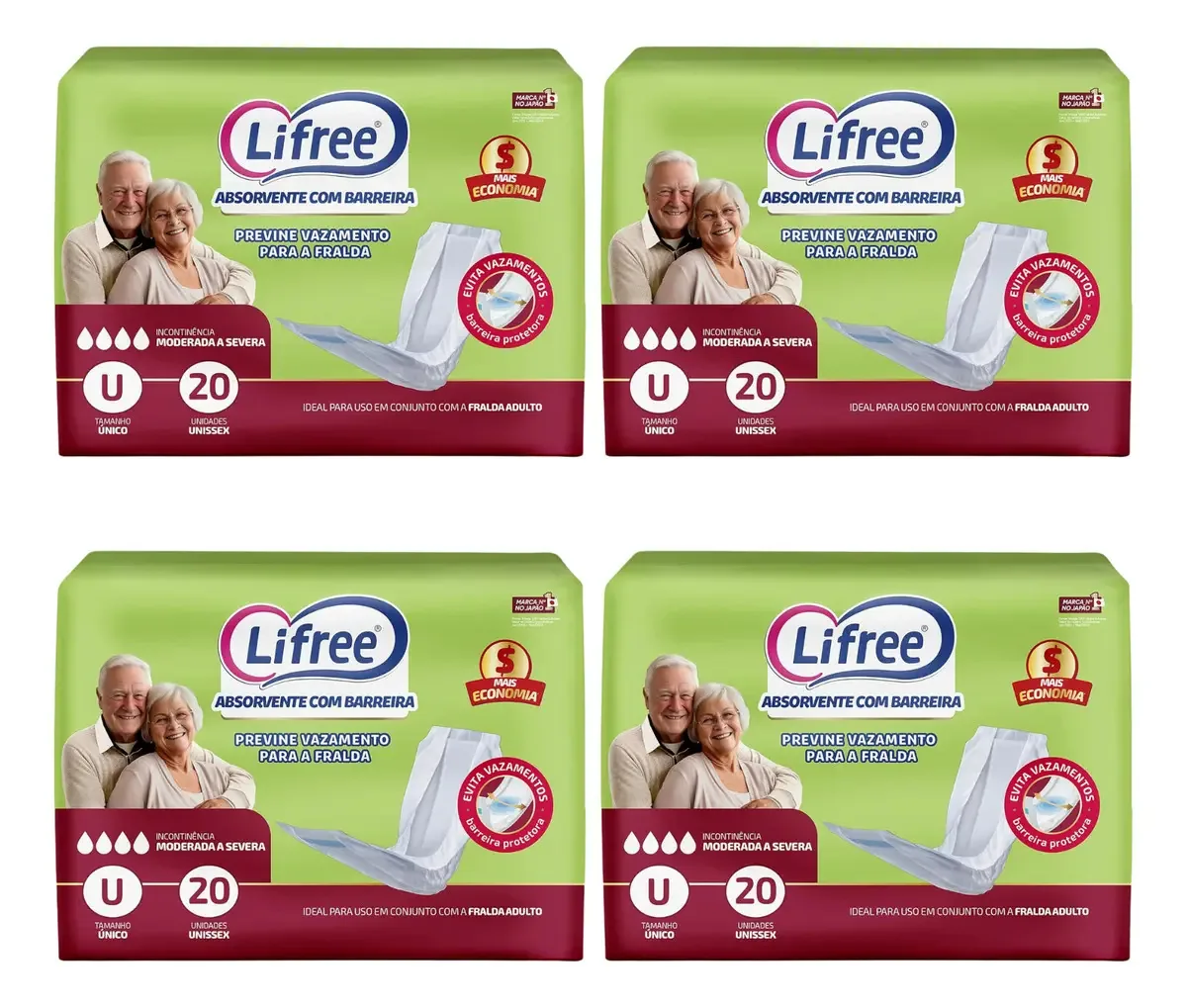 Lifree Absorvente Geriátrico Refil Para Fralda-calça 80unid