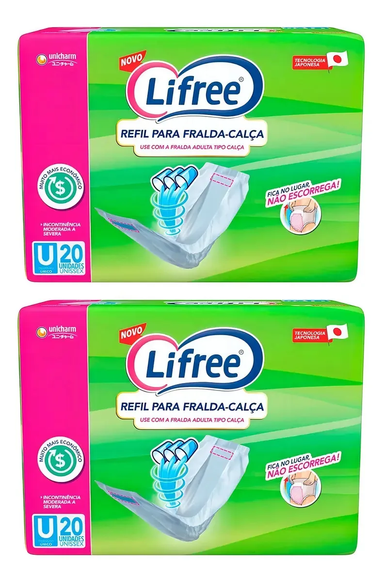 Lifree Absorvente Geriátrico Refil Para Fralda-calça 2x20und