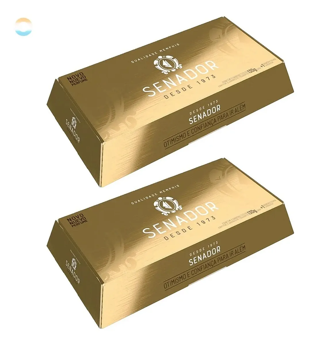 2 Estojo Presenteável Senador Gold 3 Sabonetes + Saboneteira