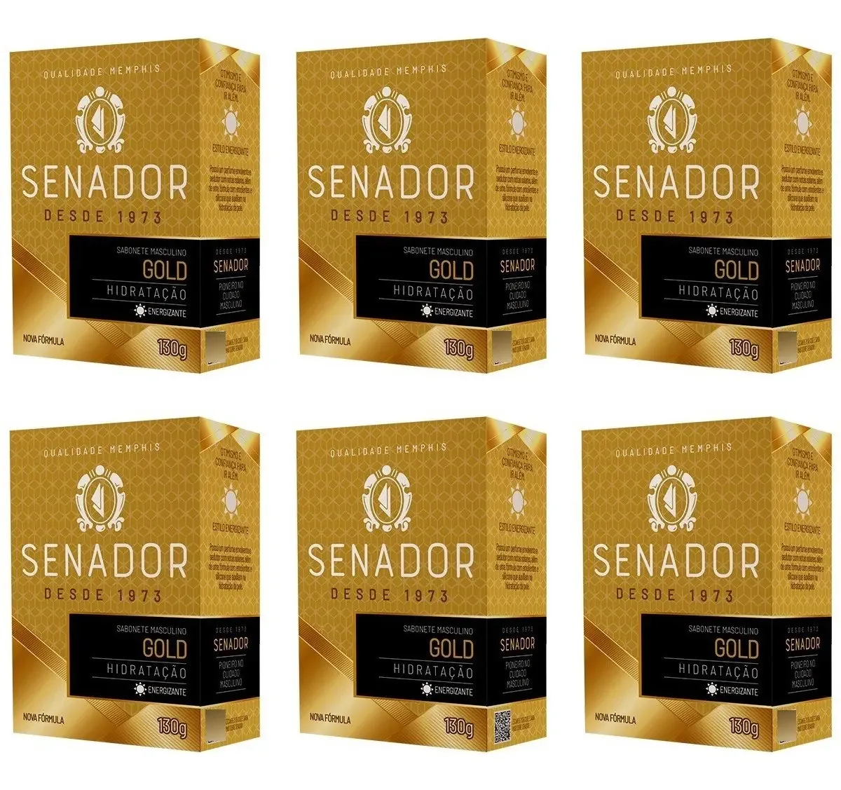 6un Sabonete Senador Perfumado 130g Fragrâncias A