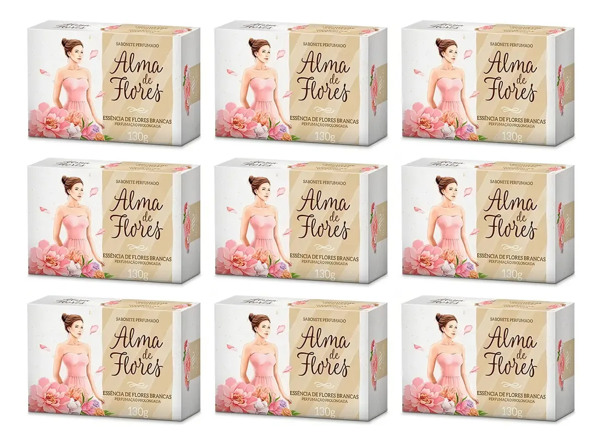 9un Sabonete Alma De Flores 130g Fragrâncias A Escolher