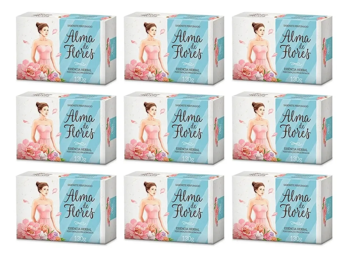 Sabonete Alma De Flores Cheiroso 9un Fragrâncias Perfumadas