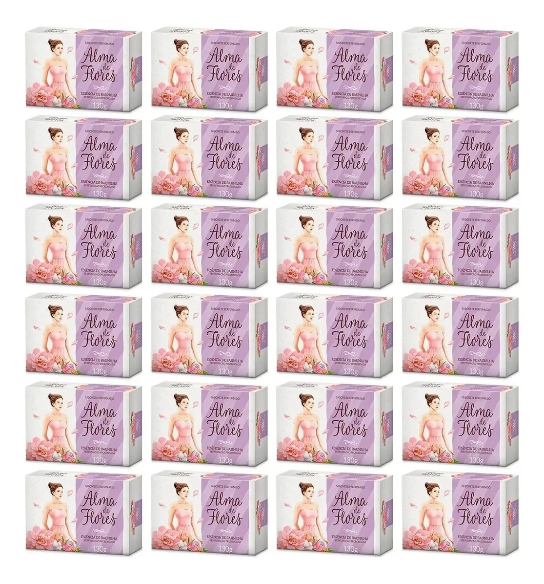 24un Sabonete Alma De Flores 130g Fragrâncias A Escolher