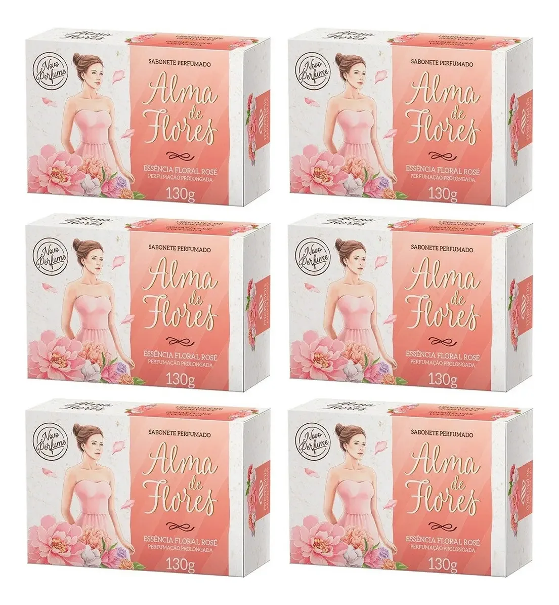 Sabonete Alma De Flores Cheiroso Fragrâncias Kit 6und