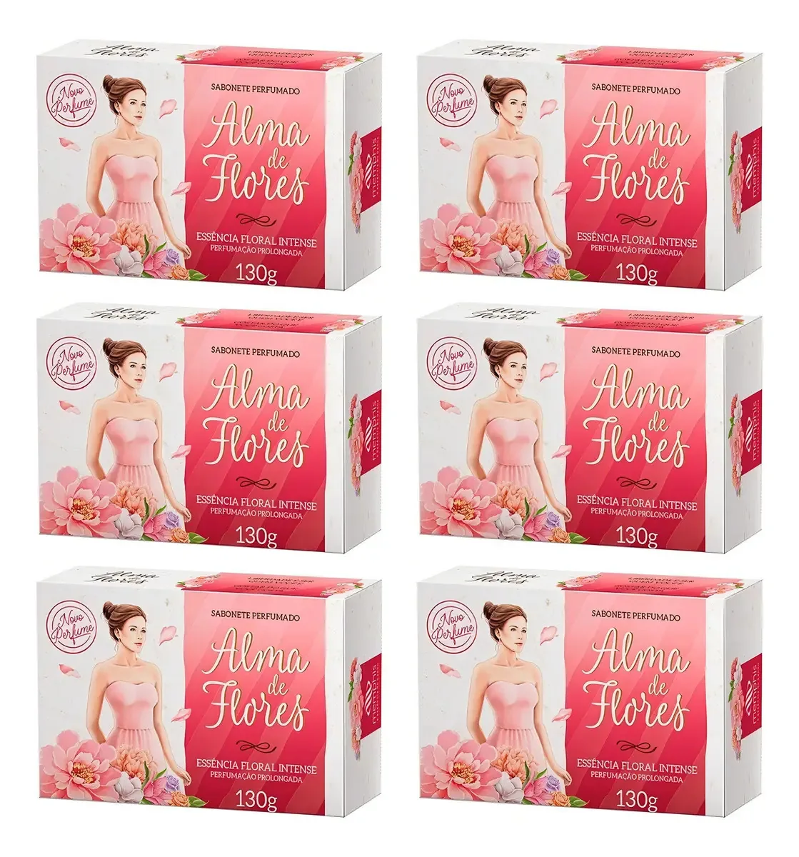 6un Sabonete Alma De Flores 130g Fragrâncias A