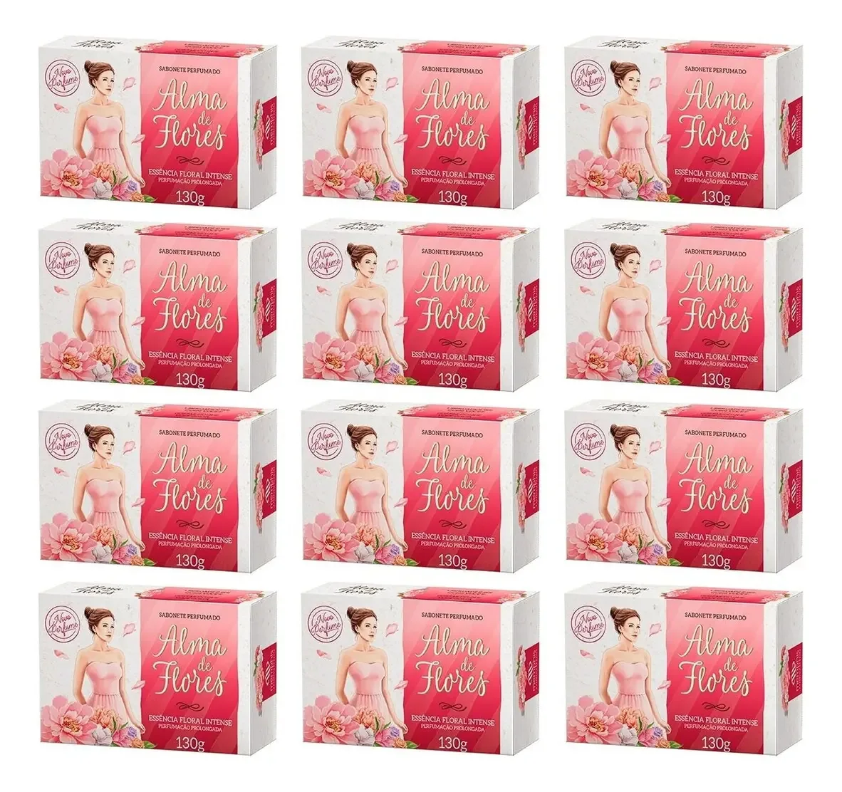 12un Sabonete Alma De Flores 130g Fragrâncias Floral Intense