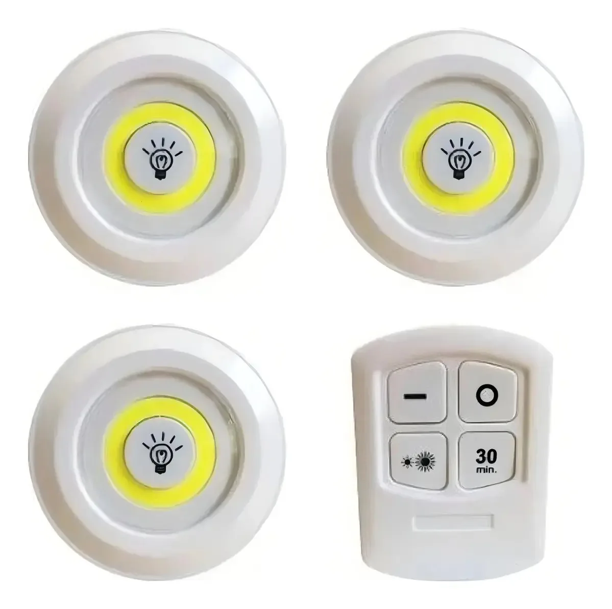 Luminaria Spot Controle Remoto Iluminação Residencial Pilha Aaa