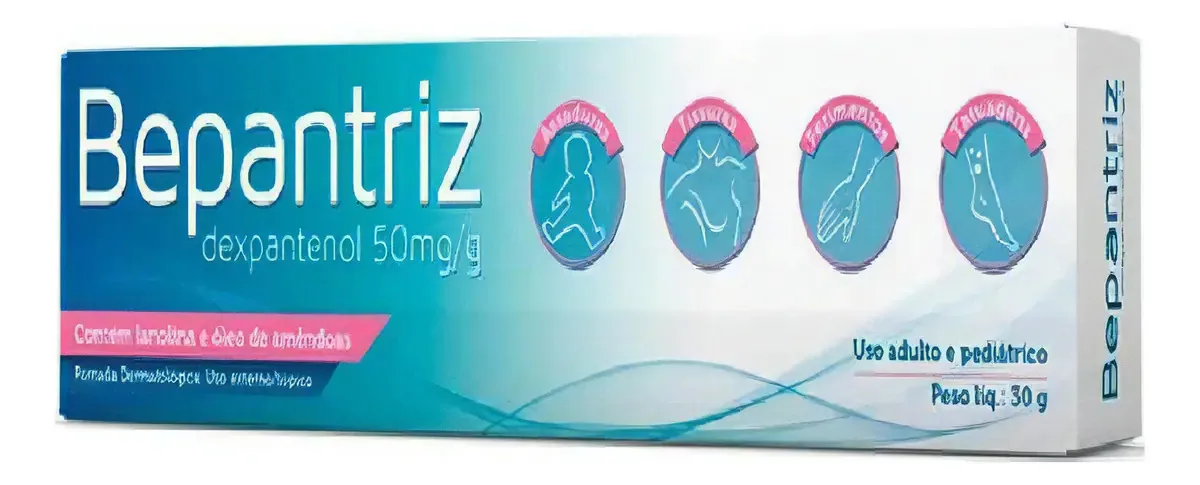 Pomada Bepantriz Dexpantenol Assaduras 30g Proteção e Regeneração