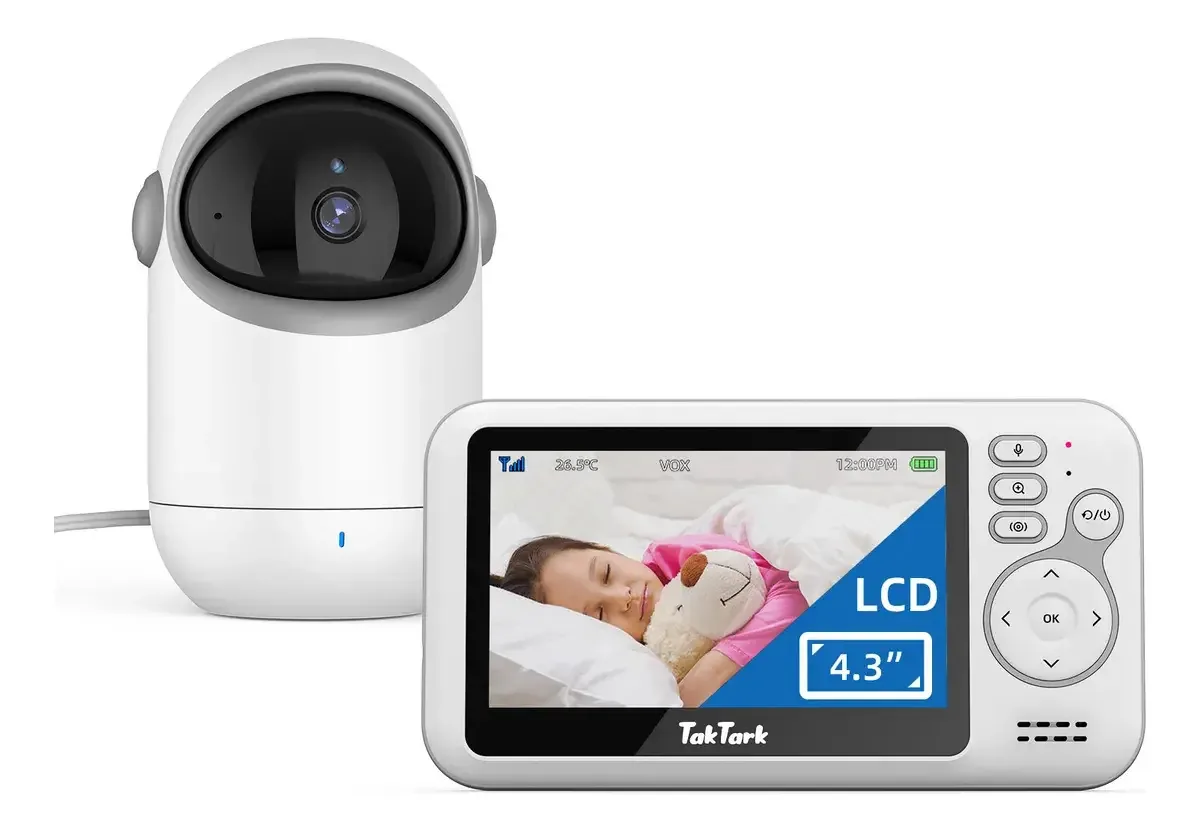 Baba Eletronica Baby Monitor Taktark 4.3 Camera Remoto