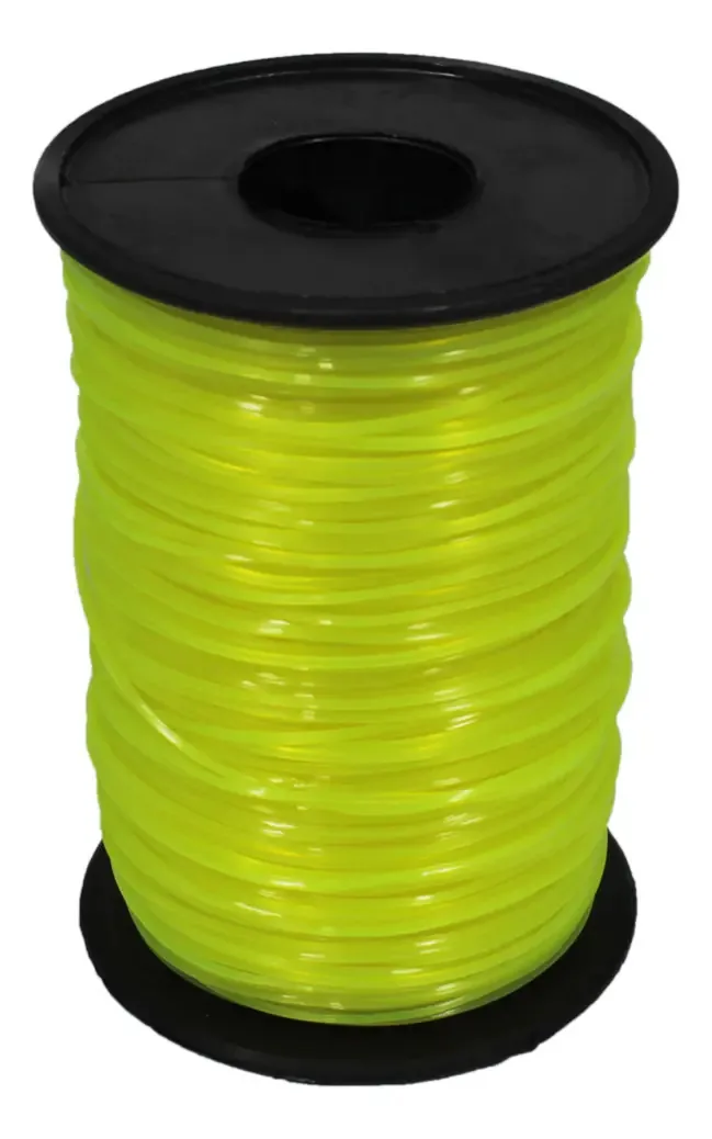Bobina 210m Fio Nylon Para Roçadeira 2mm Quadrado Verde