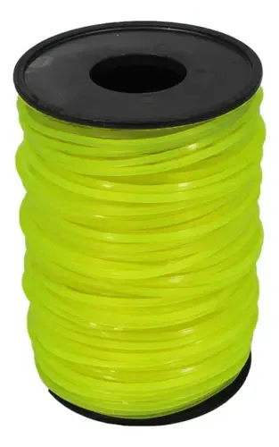 Fio Nylon Bobina De 110m Para Roçadeira 3mm Quadrado Verde