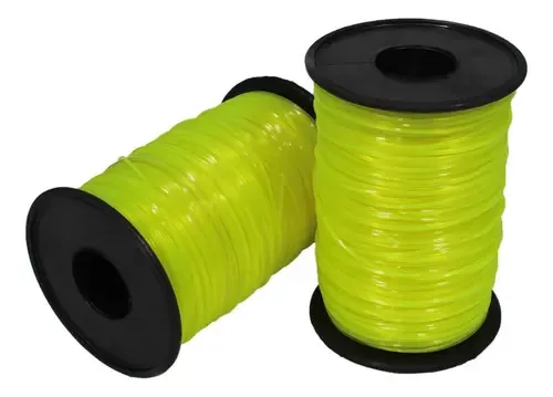 Fio Nylon Bobina De 610m Roçadeira 1,8mm Quadrado Verde