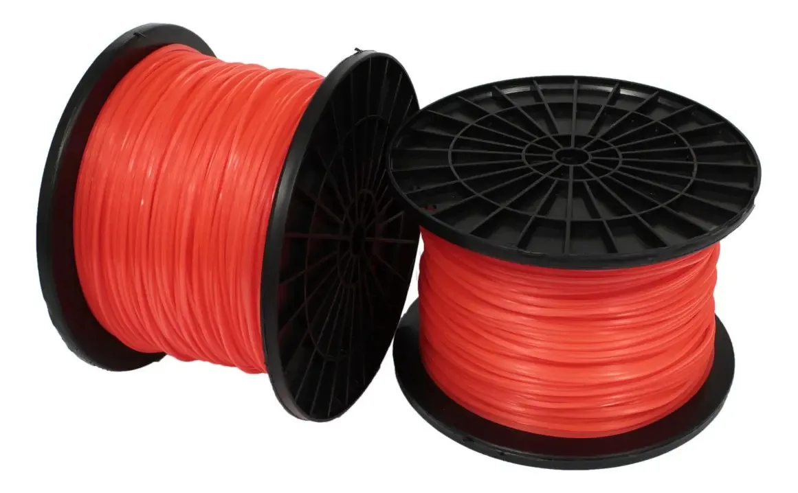 Kit 2 Bobina Fio Nylon Quadrado Para Roçadeira 2,0mm 2kg