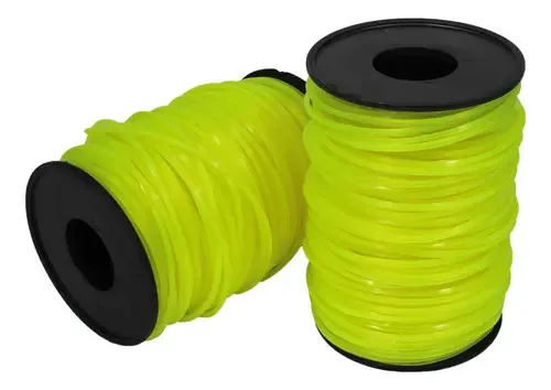 Bobina 220m Fio De Nylon Para Roçadeira 3mm Quadrado Verde