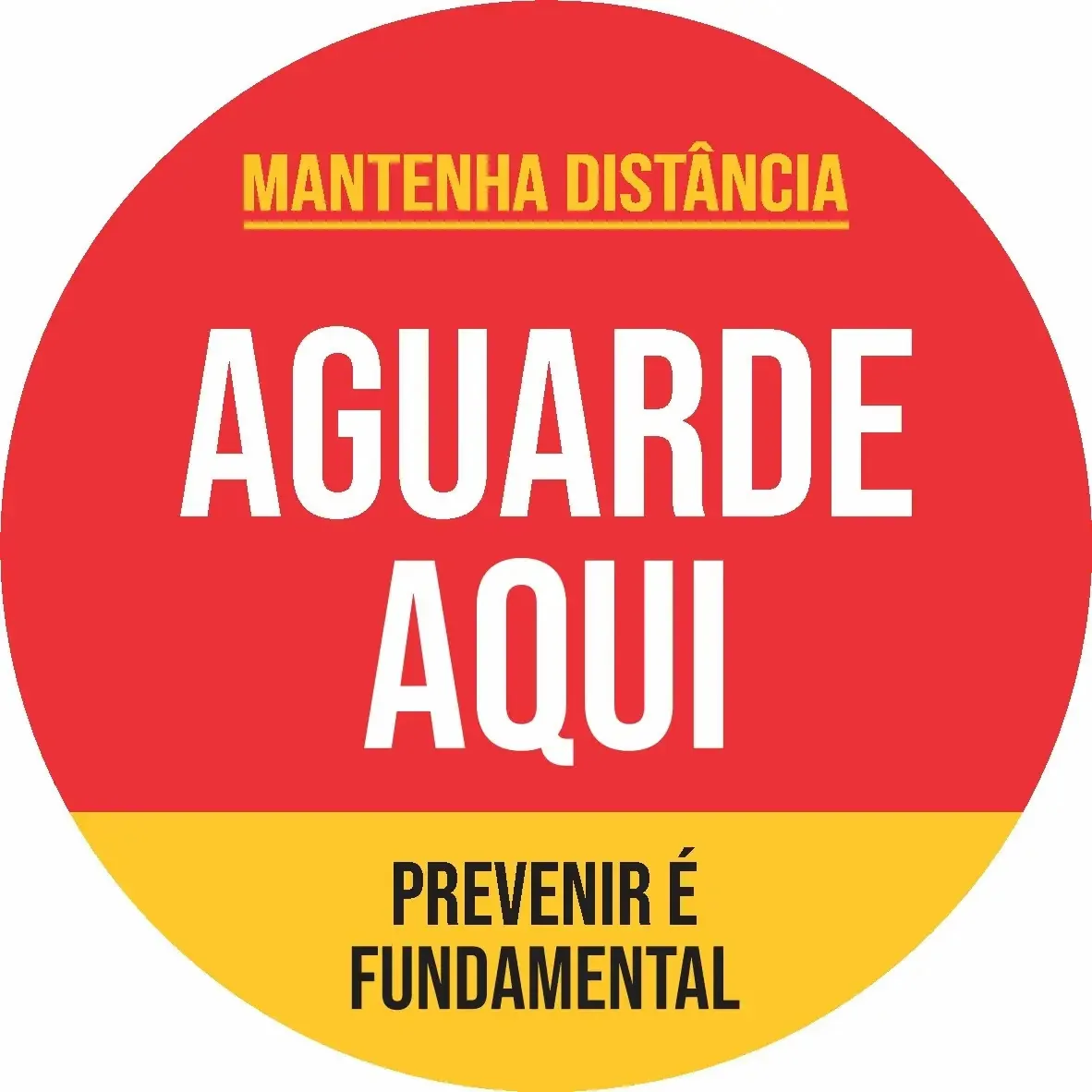 Adesivos Piso Distância Segura Mantenha Distância Pct C/10 Cor Vermelho