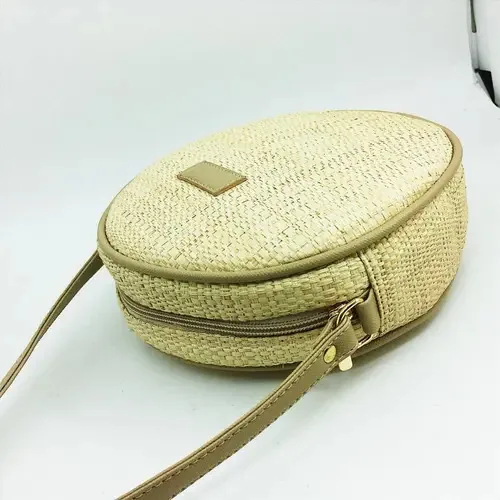 Bolsa De Palha, Bolsa Redonda Toda Palha Feminina