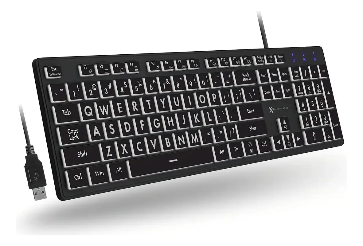 Teclado grande com impressão retroiluminada X9 Performance