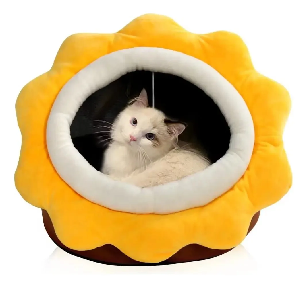 Camas internas para gatos Cama pequena para gatos C. Cor marrom