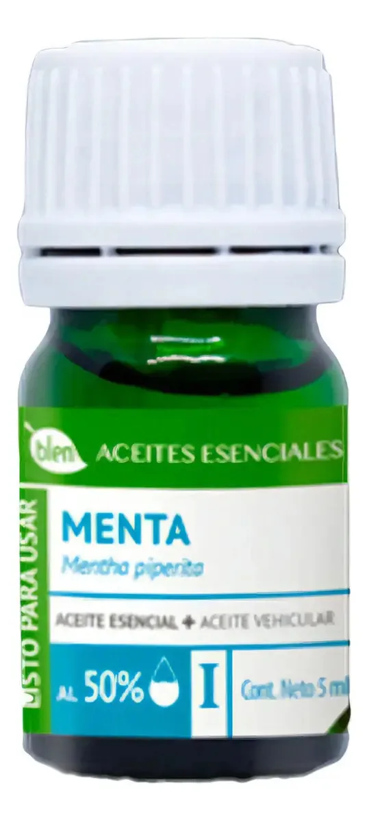Óleo essencial de hortelã, dores de cabeça, náuseas, tontura, 5 ml