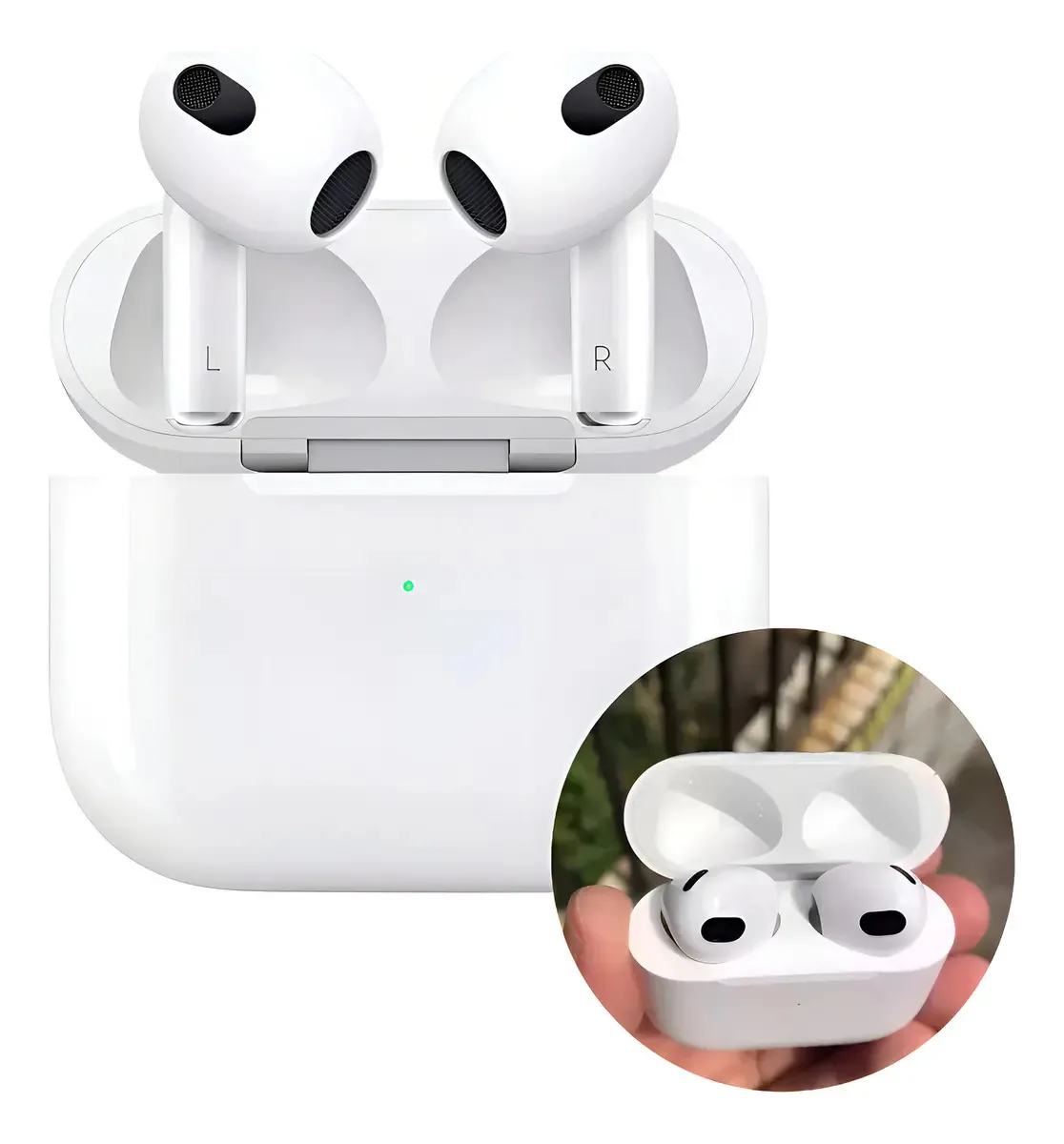Fone de Ouvido Bluetooth A'Gold Branco Sem Fio com Cancelamento de Ruído