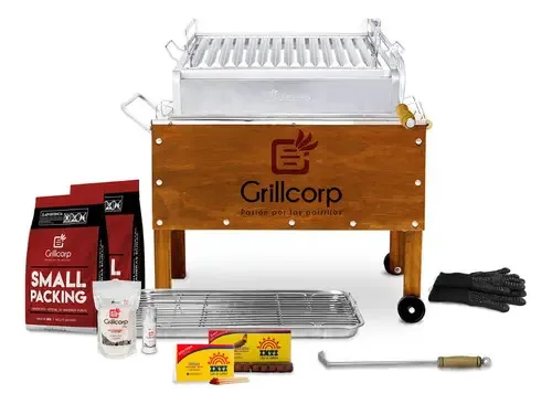 Caixa média chinesa + par Levante + acessórios - Grillcorp Mahogany Color