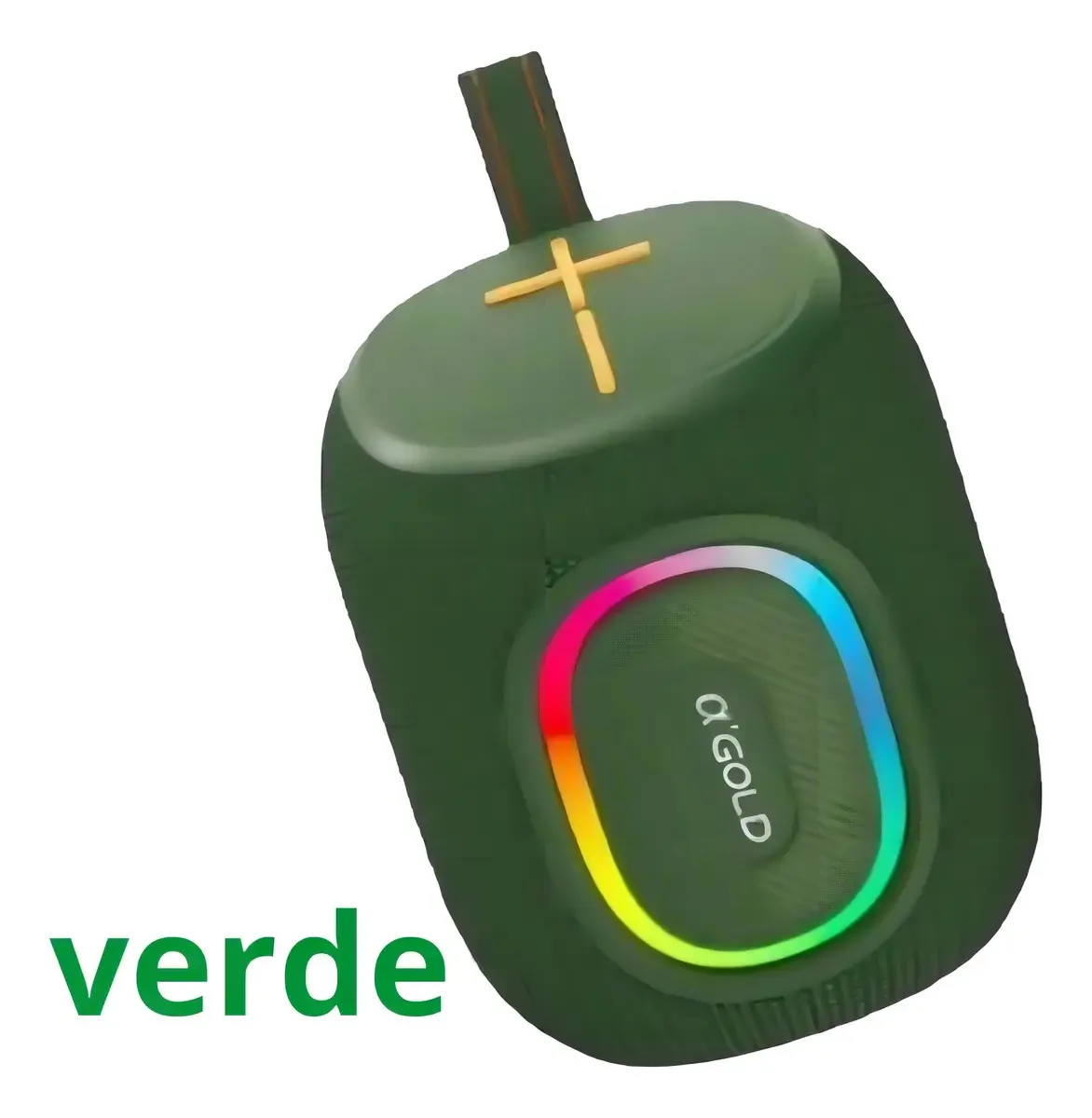 Caixa de Som Bluetooth Portátil A'Gold SM-23 Subwoofer Verde-escuro