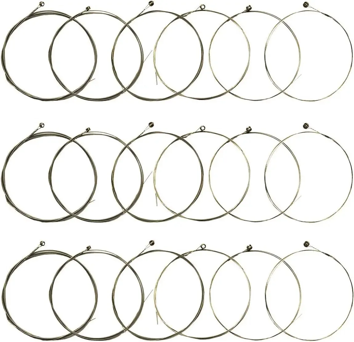 3 conjuntos de 6 cordas de guitarra elétrica, cordas básicas