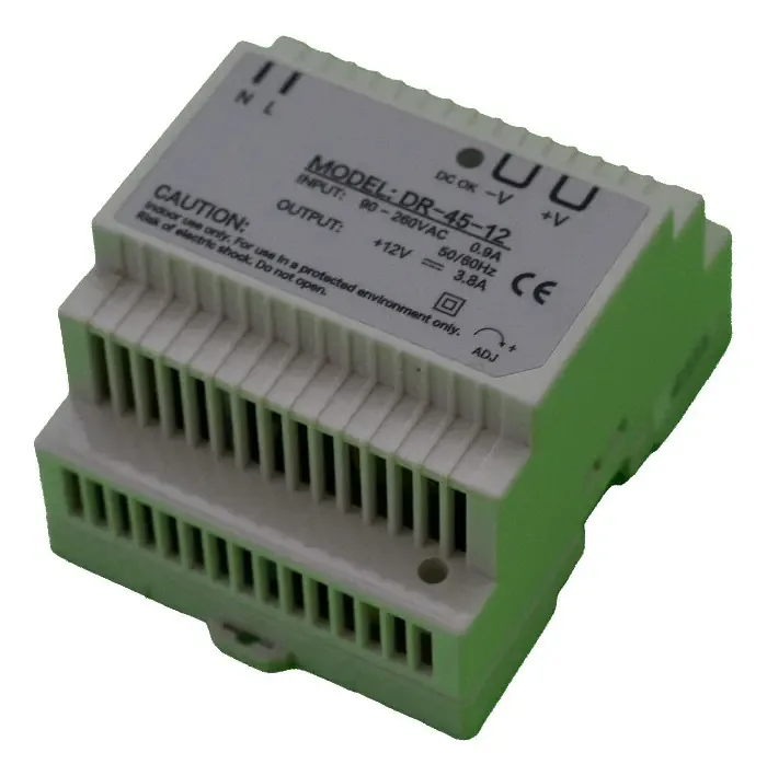Fonte Dr-45-12 12v Din Rail Para Quadro Eletrico Automação