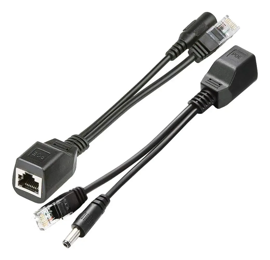 Kit de divisor Poe Y Poe com injetor passivo Icreatin com conector DC de 5,5 x 2,1 mm