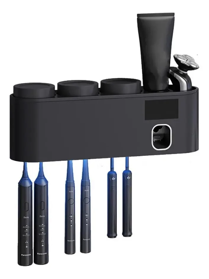 Organizador de escova de dentes, Suporte de escova de dentes suspenso, Suporte de escova de dentes elétrico, Suporte de escova de dentes montado na parede para banheiro, Suporte de escova