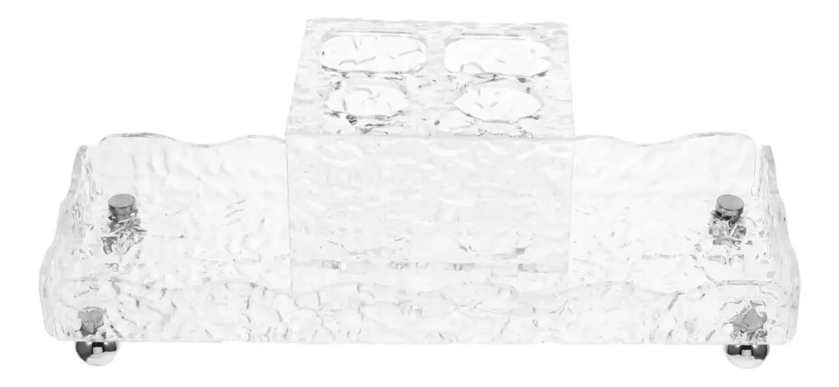 Bandeja de armazenamento de equipamentos Qiooqsaq, porta-escovas de dentes, penteadeira, vaso sanitário, banheiro, bandeja de armazenamento para pincéis de maquiagem, suporte para escovas de dentes