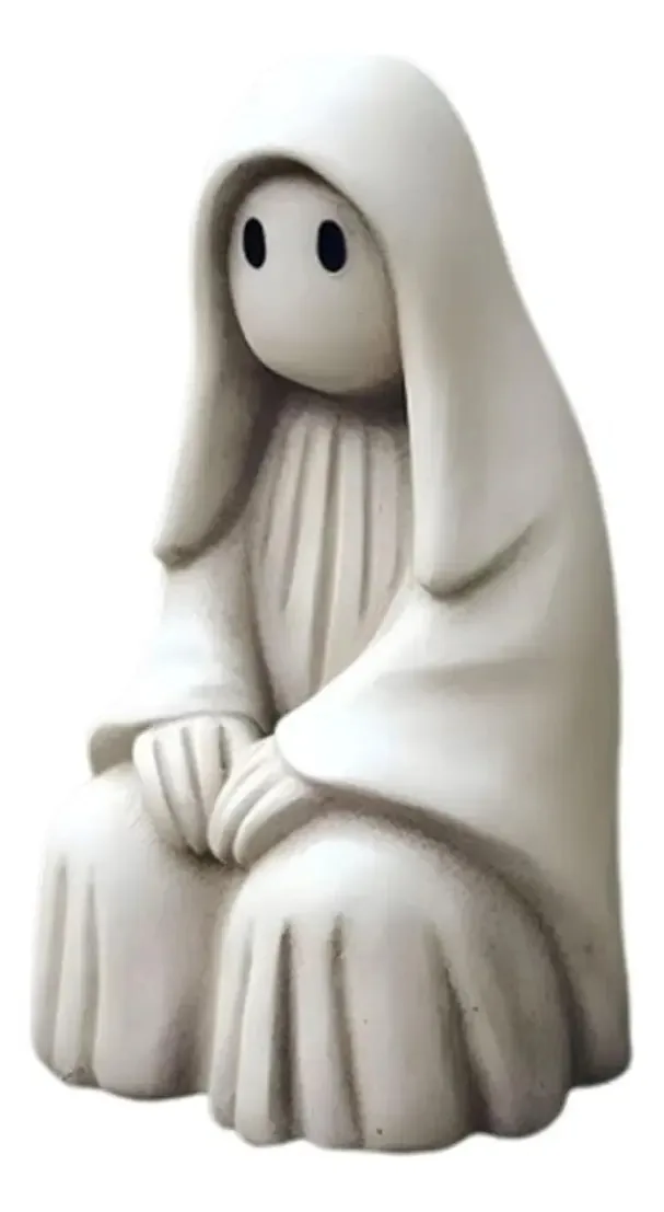 Estátua do fantasma de Qiooqsaq, estátua de fantasma branco para exterior, escultura de jardim, decoração de Halloween para quarto, mesa, jardim, pátio, decoração externa (b) (d)