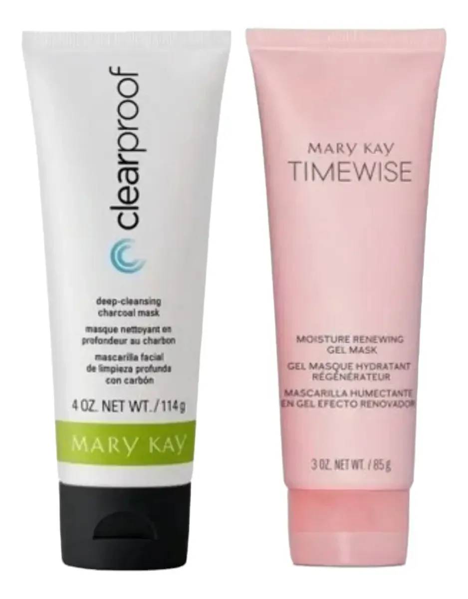 Kit de Máscaras Faciais Mary Kay Clear Proof de Carvão Ativado e Gel para Pele Normal