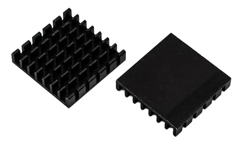 5 Peças Dissipador De Calor De Alumínio Preto - 25x25x5mm