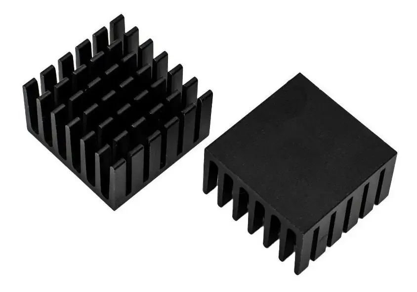 5 Peças Dissipadores De Calor Pretos Quadrados - 25x25x15mm