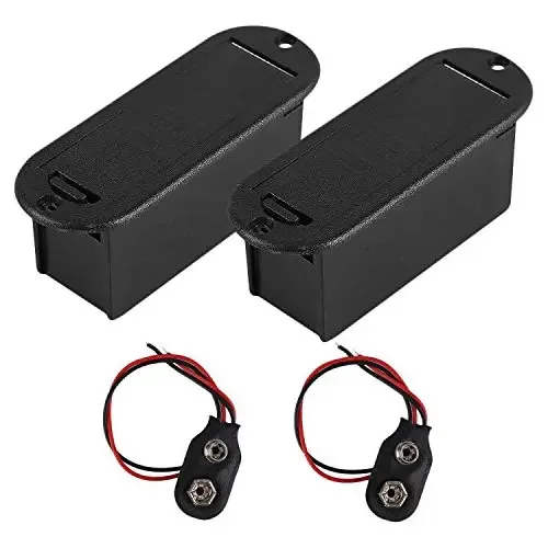 Caixa de Bateria de 9V para Guitarra Ativa e Baixos, 2 Unidades