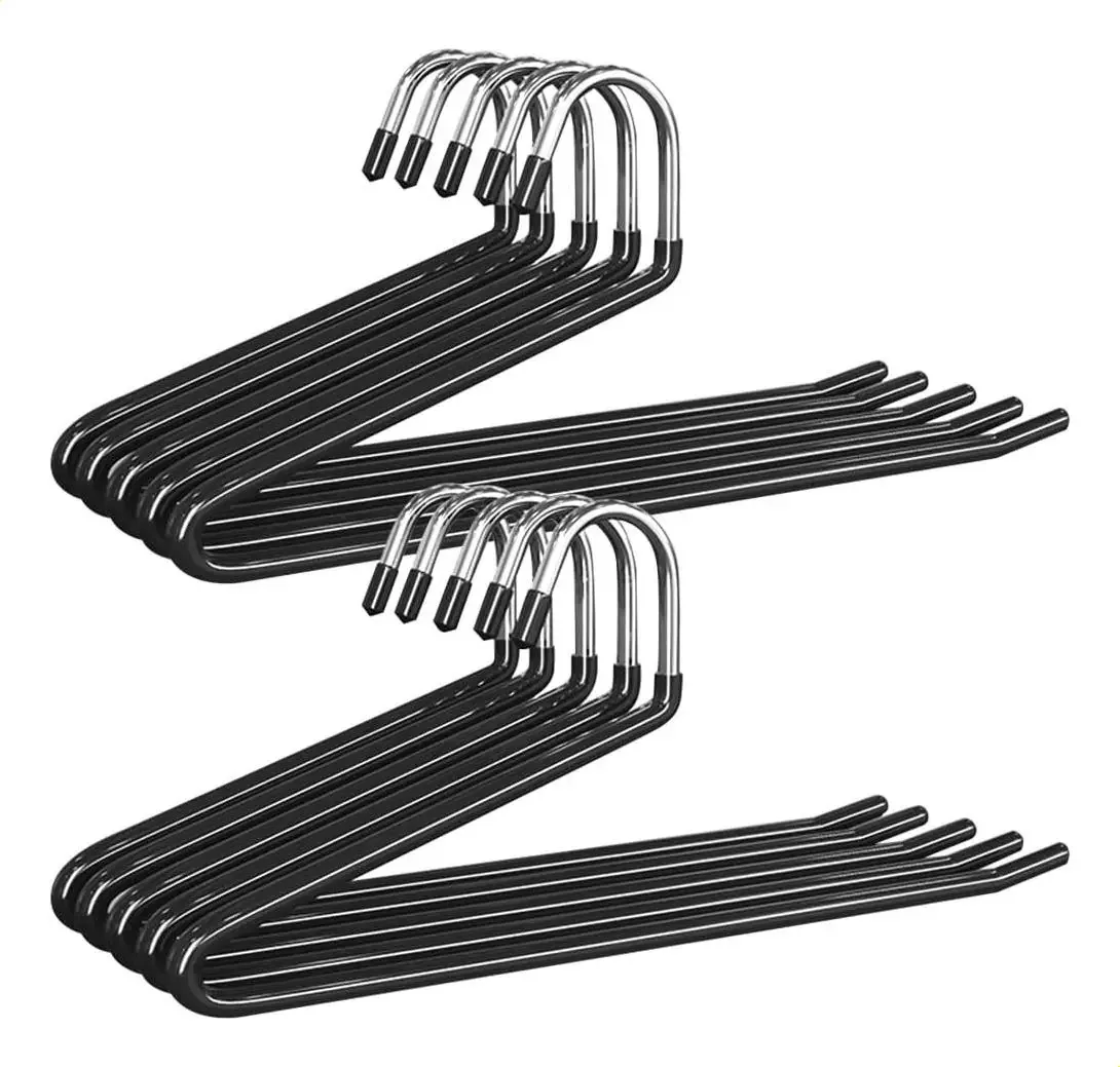 10 cabides antiderrapantes para calças com ganchos, novos