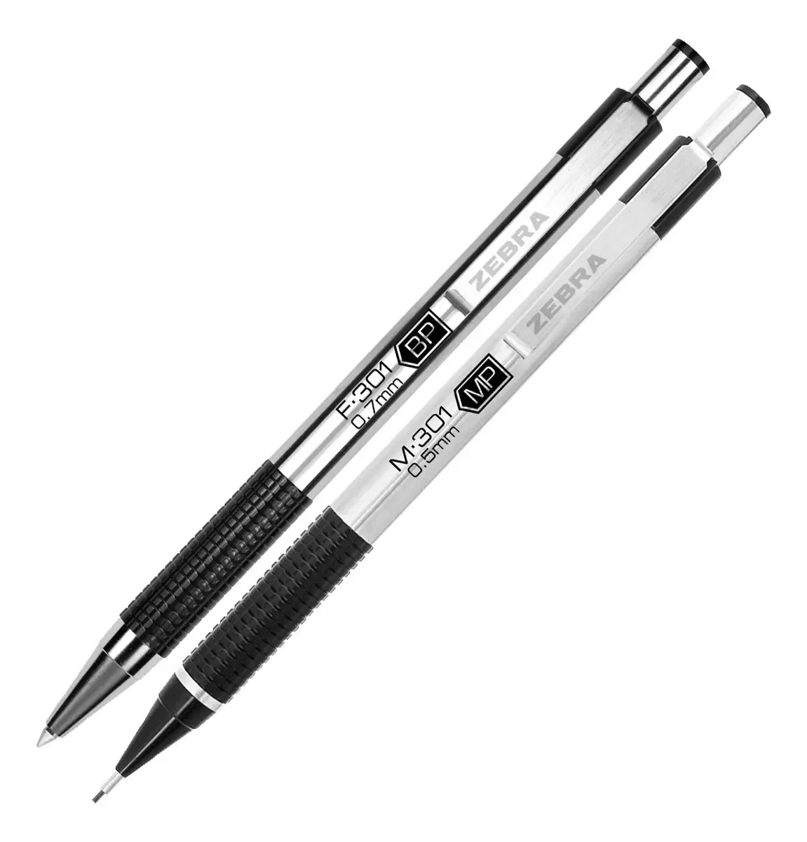 Conjunto de canetas e lápis Zebra m/F-301 — Tinta preta com pontos finos