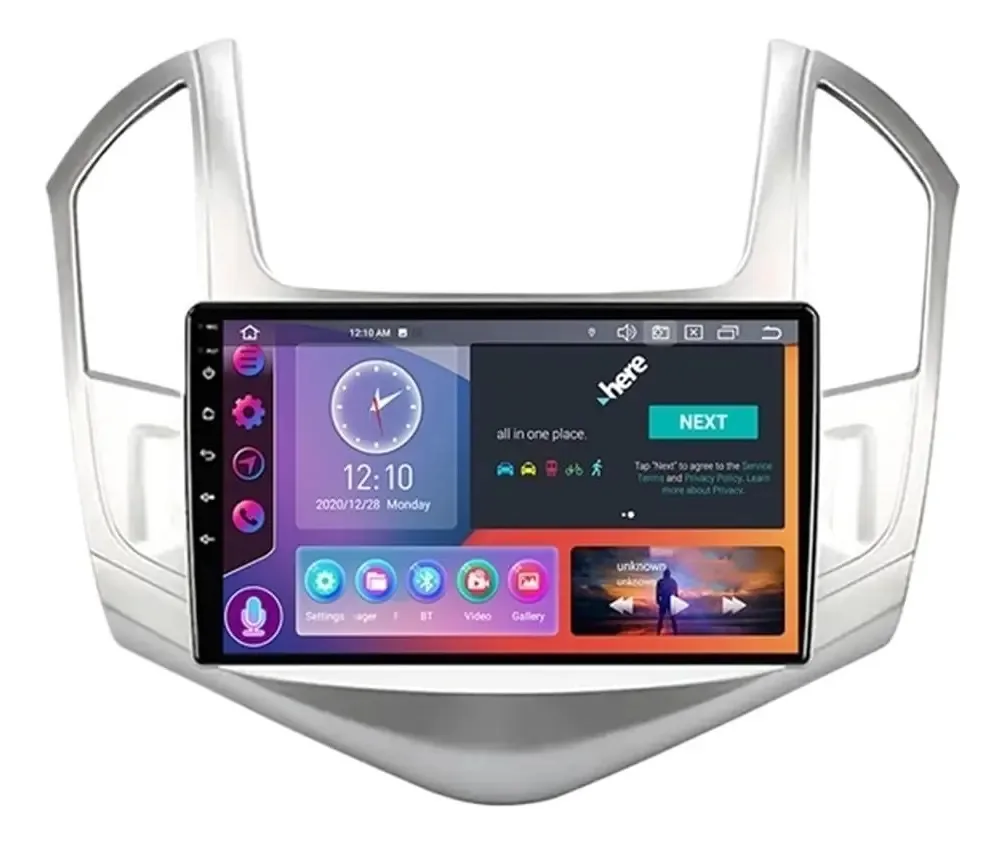 YUFENGJUN Sistema Multimídia para Veículos - Modelo Avançado, Cor Preta, Conectividade Bluetooth, Tela Sensível ao Toque, Reprodutor de Música e Vídeo.