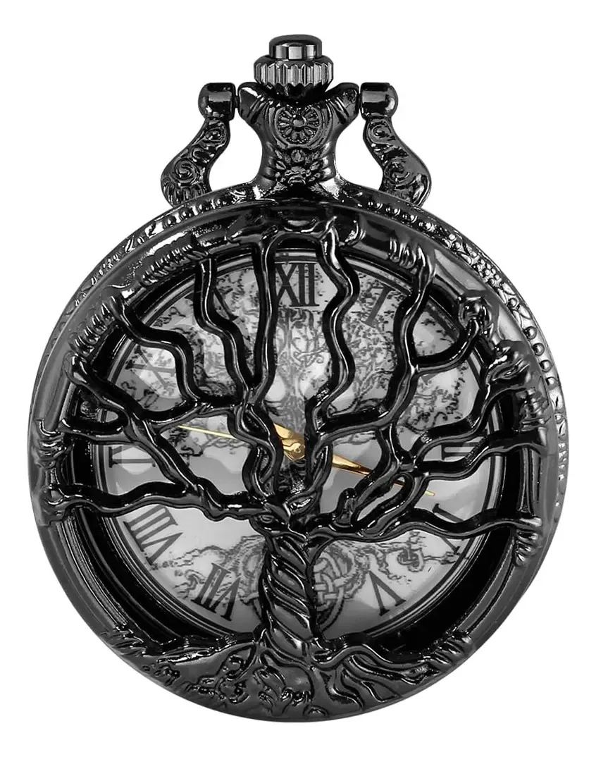 Relógio de bolso Tiong Tree of Life Design 4,6 cm