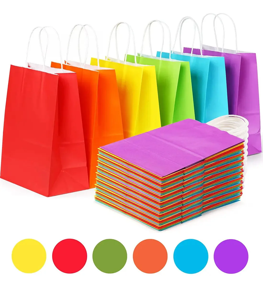 48 sacos de papel, mesas de doces, sacos ecológicos