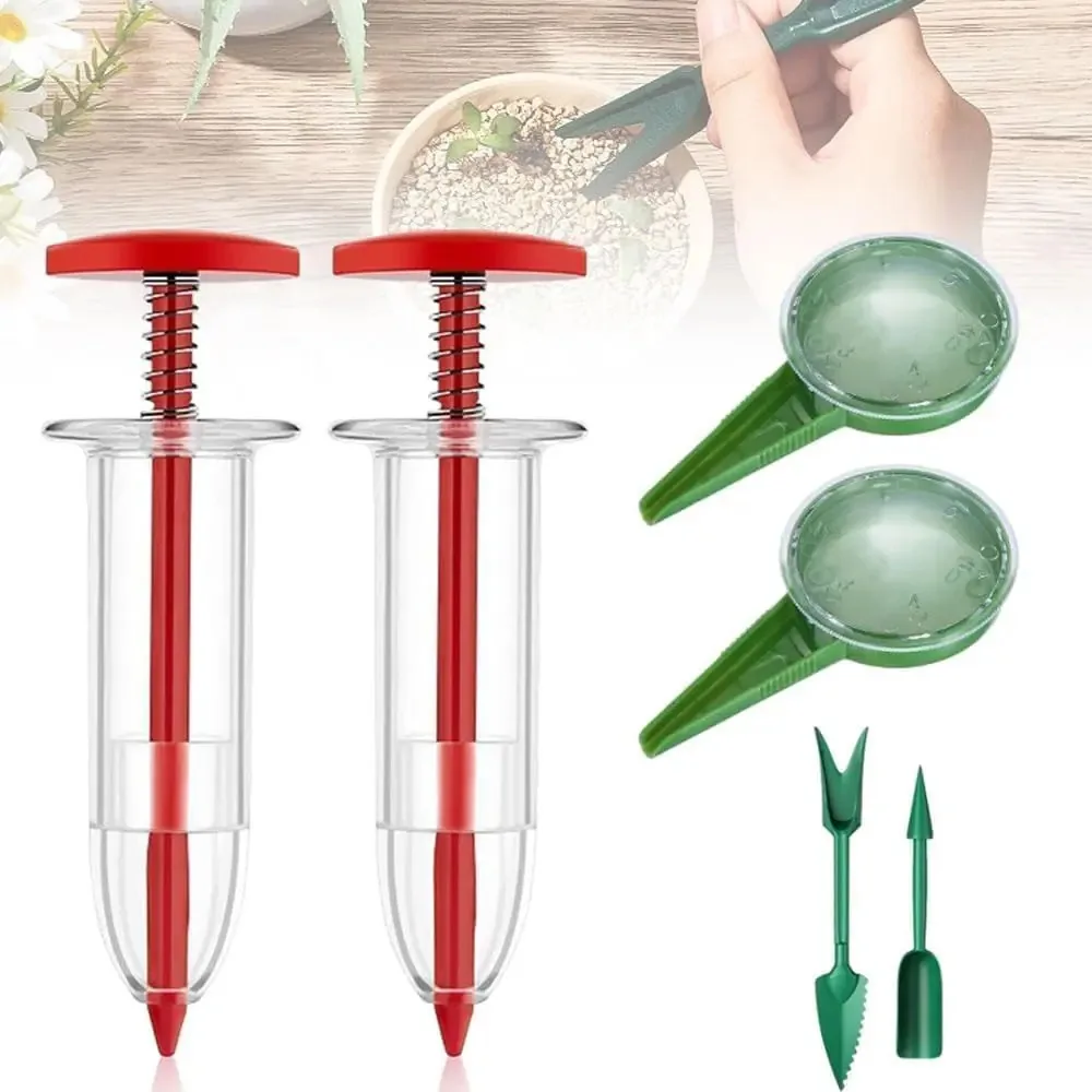 Mini espalhador de sementes de 6 peças, mini dispensador
